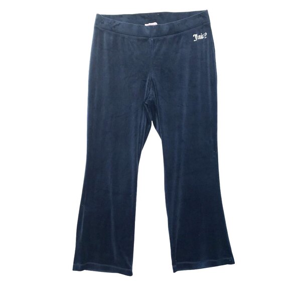 Juicy Couture Women XL Blue Velour Lounge Sweat Pants Draw String Y2K Barbiecore - Picture 5 of 12